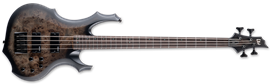 LTD F-4 Ebony Charcoal Burst Satin   4-String Electric Bass Guitar 2023